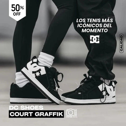 DC COURT GRAFFIK: HIGH QUALITY UNISEX + PAR ADICIONAL CORDONES + ENVÍO GRATIS