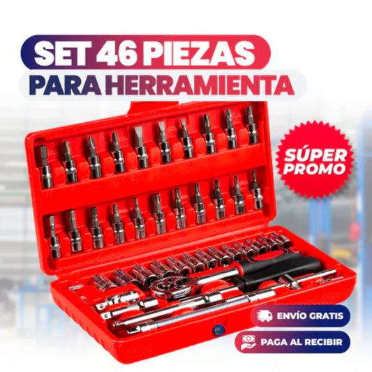 SET DE 46 PIEZAS PARA HERRAMIENTAS ⚒️🔥